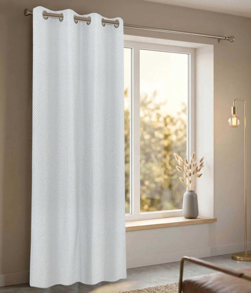 D Mond Pattern Cotton Curtain | Breathable Woven Yarn | Home Living Room Lobby Bedroom|