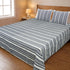 LA Strie Cotton Microfiber Bedsheet | 180 TC (Equivalent to 400 TC) | Woven, Colorfast & Quick Dry | Machine Washable