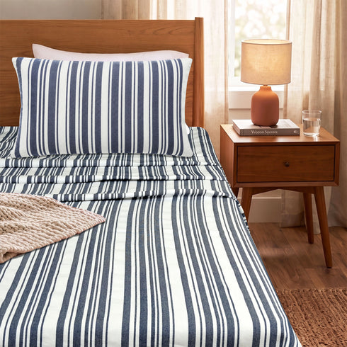 LA Strie Cotton Microfiber Bedsheet | 180 TC (Equivalent to 400 TC) | Woven, Colorfast & Quick Dry | Machine Washable