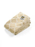 Beige cotton blackout curtains