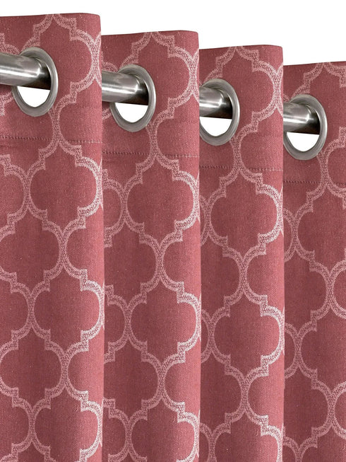 Beige floral blackout curtains