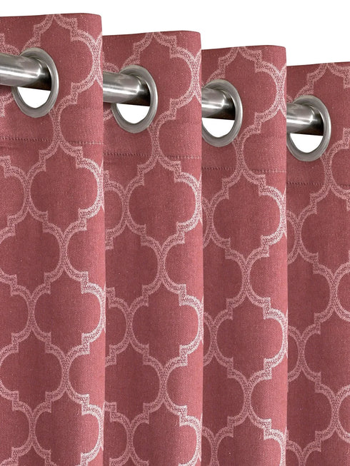 Beige floral blackout curtains