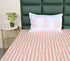 SOMA Cotton Rich Bedsheet | Floral & Stripe Woven Bed Sheet | 180 TC (Weight= 400 TC) | Soft & Comfortable Bedsheet for Bedroom
