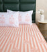 SOMA Cotton Rich Bedsheet | Floral & Stripe Woven Bed Sheet | 180 TC (Weight= 400 TC) | Soft & Comfortable Bedsheet for Bedroom