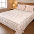 LA Strie Cotton Microfiber Bedsheet | 180 TC (Equivalent to 400 TC) | Woven, Colorfast & Quick Dry | Machine Washable