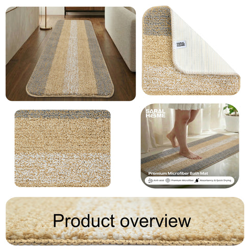 Microfiber Antiskid Runner | Soft Texture with Non-Slip Backing