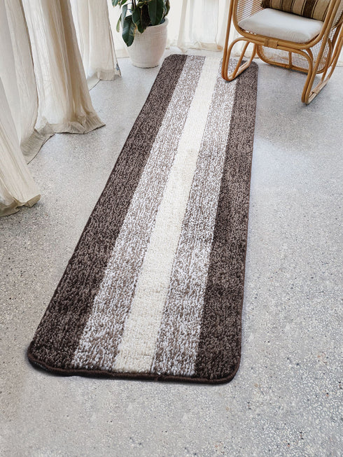 STRIPE Soft Microfiber Anti Slip Carpet & Runner