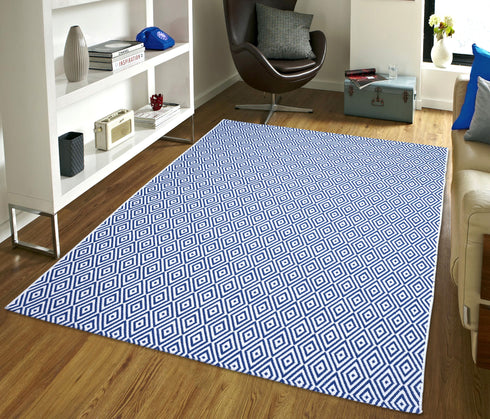 Diamond Cotton Printed Rug