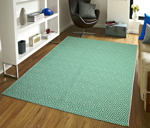 Diamond Cotton Printed Rug