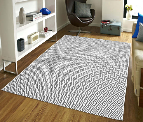 Diamond Cotton Printed Rug