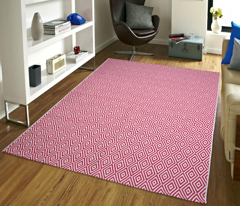 Diamond Cotton Printed Rug