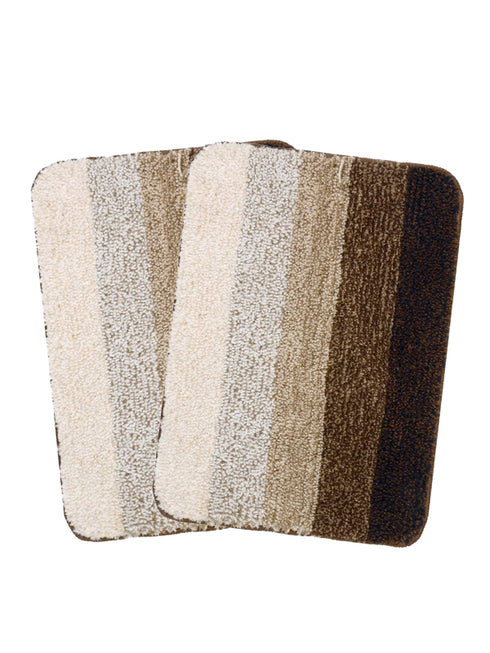 OMBRE Stripe Soft Anti Slip Bathset (2PcsSet)