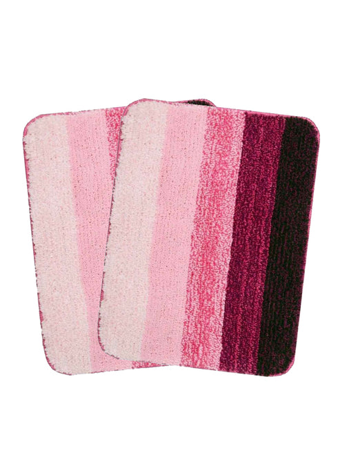 OMBRE Stripe Soft Anti Slip Bathset (2PcsSet)