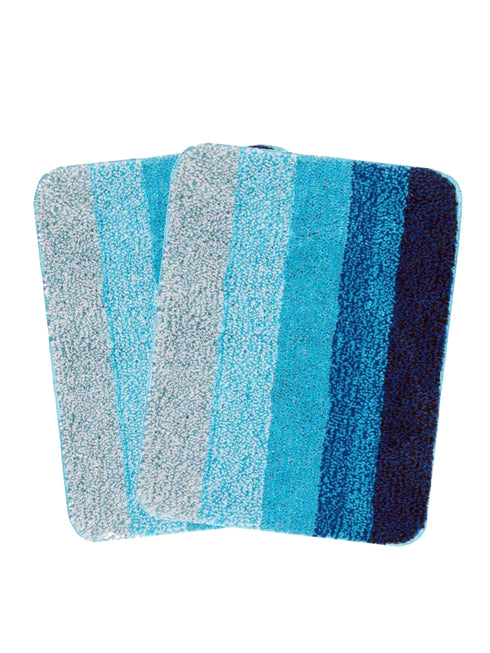OMBRE Stripe Soft Anti Slip Bathset (2PcsSet)