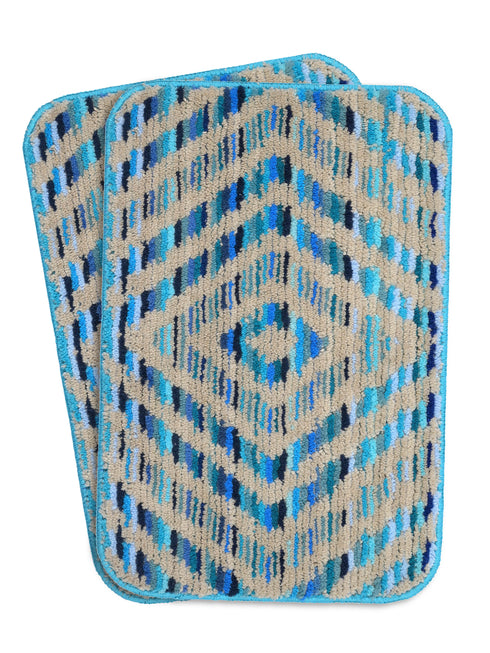 TIM TIM Microfiber Anti-Skid Bath Mats | Soft Water Absorbing Mat | Combo Pack of 2 40x60 CM