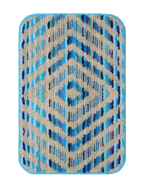 Microfiber Bath Mat & Jute Door Mat Combo Pack of 2Pc | Anti-Skid | Quick Drying | Soft Water Absorbent | Diamond & Floral Pattern