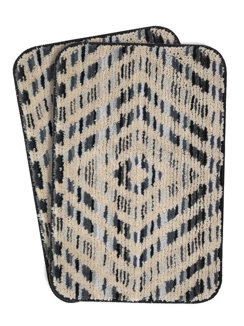 TIM TIM Microfiber Anti-Skid Bath Mats | Soft Water Absorbing Mat | Combo Pack of 2 40x60 CM