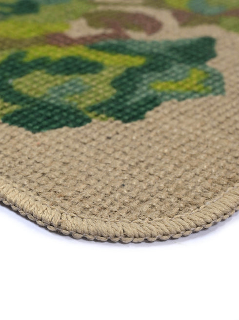 Microfiber Bath Mat & Jute Door Mat Combo Pack of 2Pc | Anti-Skid | Quick Drying | Soft Water Absorbent | Diamond & Floral Pattern