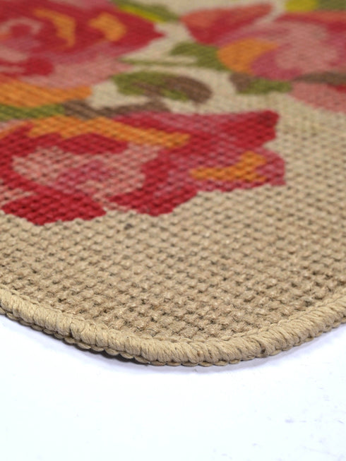 Microfiber Bath Mat & Jute Door Mat Combo Pack of 2Pc | Anti-Skid | Quick Drying | Soft Water Absorbent | Diamond & Floral Pattern