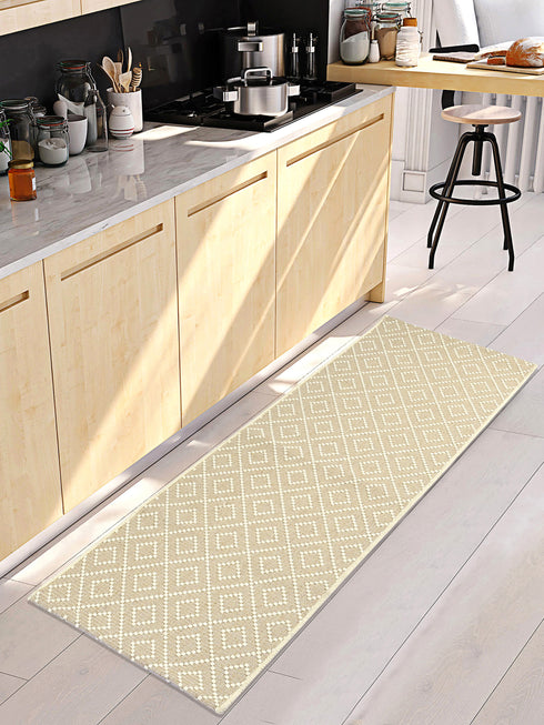 Cotton Floor Mat|Anti Skid Mats | Medium Weight Washable Quick Drying Multi Purpose Doormat | Bedroom, Outdoor