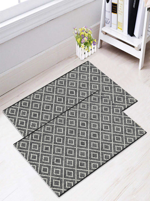 Cotton Floor Mat|Anti Skid Mats | Medium Weight Washable Quick Drying Multi Purpose Doormat | Bedroom, Outdoor