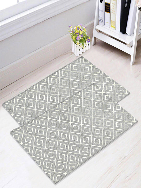 Cotton Floor Mat|Anti Skid Mats | Medium Weight Washable Quick Drying Multi Purpose Doormat | Bedroom, Outdoor