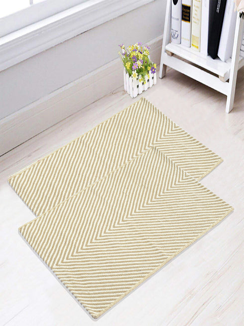 Cotton Floor Mat|Anti Skid Mats | Medium Weight Washable Quick Drying Multi Purpose Doormat | Bedroom, Outdoor