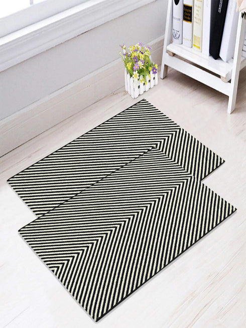 Cotton Floor Mat|Anti Skid Mats | Medium Weight Washable Quick Drying Multi Purpose Doormat | Bedroom, Outdoor