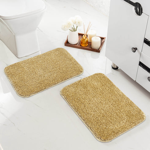 SOC-227 Microfiber Anti-Skid Bath Mats |Water Absorbing Mat | Washable Quick Drying Footmat | Home, Bathroom, Bedroom, Kitchen | Solid Floor Mat