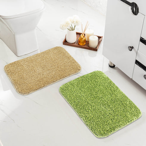SOC-227 Microfiber Anti-Skid Bath Mats |Water Absorbing Mat | Washable Quick Drying Footmat | Home, Bathroom, Bedroom, Kitchen | Solid Floor Mat
