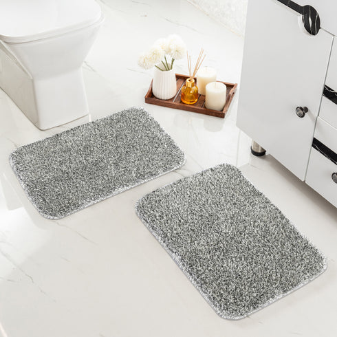 SOC-227 Microfiber Anti-Skid Bath Mats |Water Absorbing Mat | Washable Quick Drying Footmat | Home, Bathroom, Bedroom, Kitchen | Solid Floor Mat