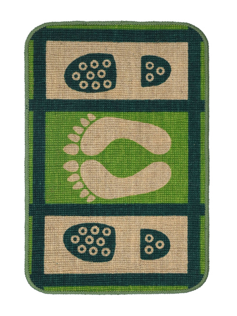 Decorative Jute Printed Anti Slip Doormat Set of 3Pc- 40x60 cm