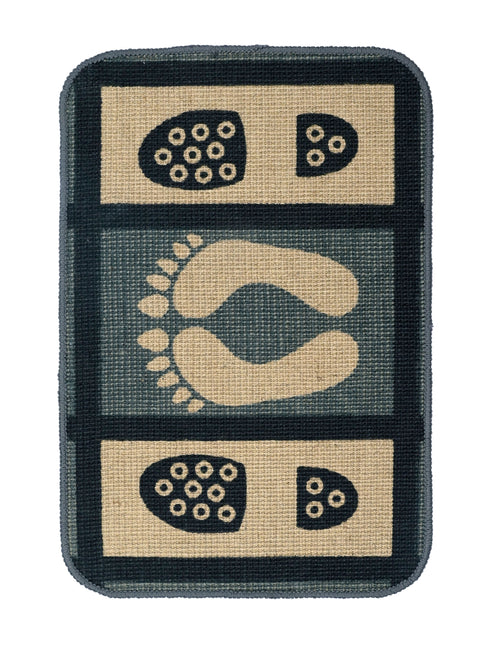 Decorative Jute Printed Anti Slip Doormat Set of 3Pc- 40x60 cm