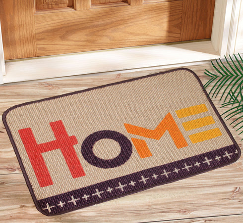Decorative Jute Printed Anti Slip Doormat Set of 3Pc- 40x60 cm