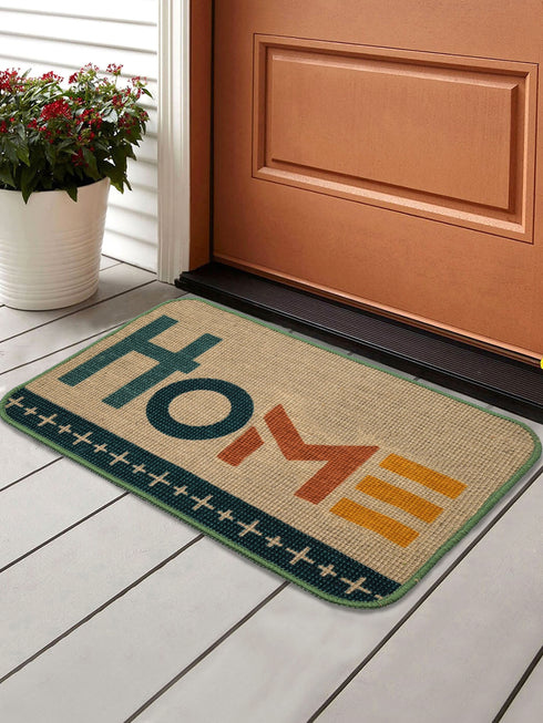 Decorative Jute Printed Anti Slip Doormat Set of 3Pc- 40x60 cm