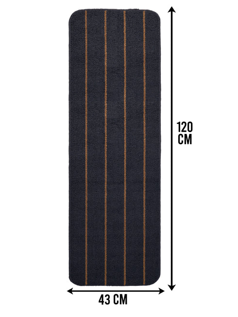 Multiuse Polyester Door Mat & Runner Floor Mat Combo Pack of 2 | Anti-Skid | Quick Drying | Soft Water Absorbent | Modern Design