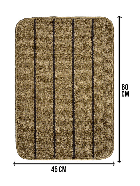 Multiuse Polyester Door Mat & Runner Floor Mat Combo Pack of 2 | Anti-Skid | Quick Drying | Soft Water Absorbent | Modern Design