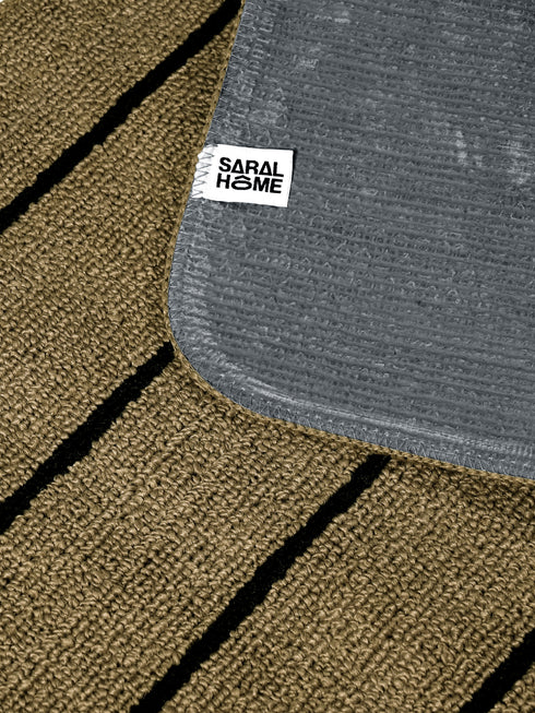 Multiuse Polyester Door Mat & Runner Floor Mat Combo Pack of 2 | Anti-Skid | Quick Drying | Soft Water Absorbent | Modern Design