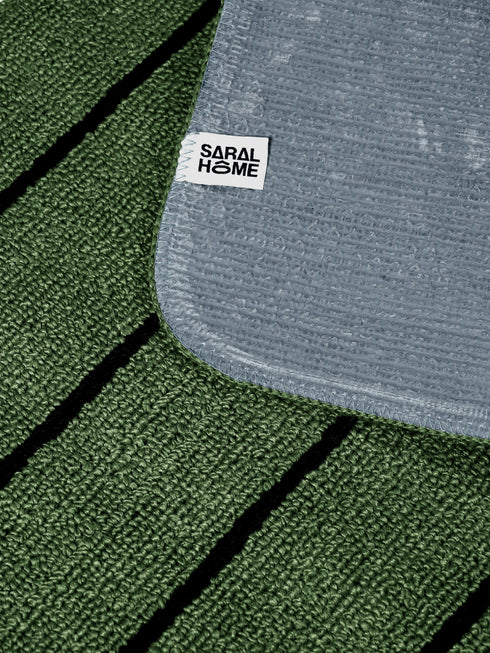 Multiuse Polyester Door Mat & Runner Floor Mat Combo Pack of 2 | Anti-Skid | Quick Drying | Soft Water Absorbent | Modern Design