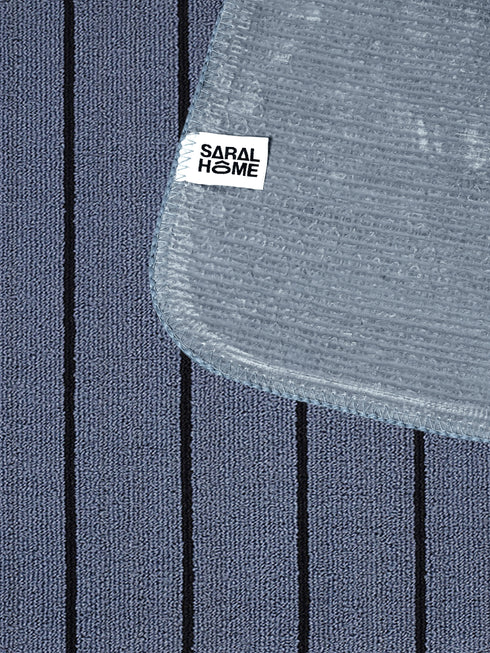 Multiuse Polyester Door Mat & Runner Floor Mat Combo Pack of 2 | Anti-Skid | Quick Drying | Soft Water Absorbent | Modern Design