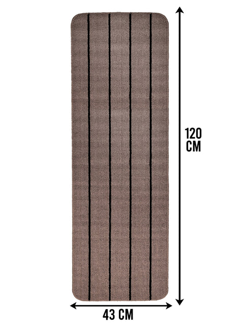 Multiuse Polyester Door Mat & Runner Floor Mat Combo Pack of 2 | Anti-Skid | Quick Drying | Soft Water Absorbent | Modern Design