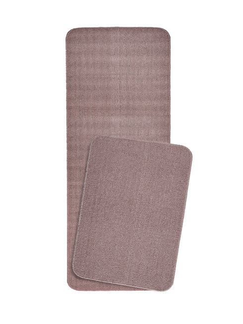 Multiuse Polyester Door Mat & Runner Floor Mat Combo Pack of 2 | Anti-Skid | Quick Drying | Soft Water Absorbent | Modern Design