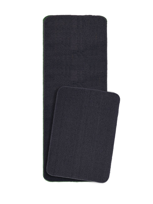 Multiuse Polyester Door Mat & Runner Floor Mat Combo Pack of 2 | Anti-Skid | Quick Drying | Soft Water Absorbent | Modern Design