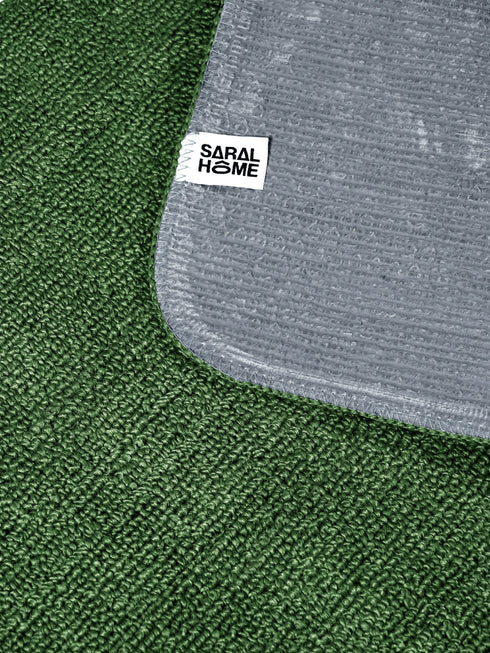 Multiuse Polyester Door Mat & Runner Floor Mat Combo Pack of 2 | Anti-Skid | Quick Drying | Soft Water Absorbent | Modern Design