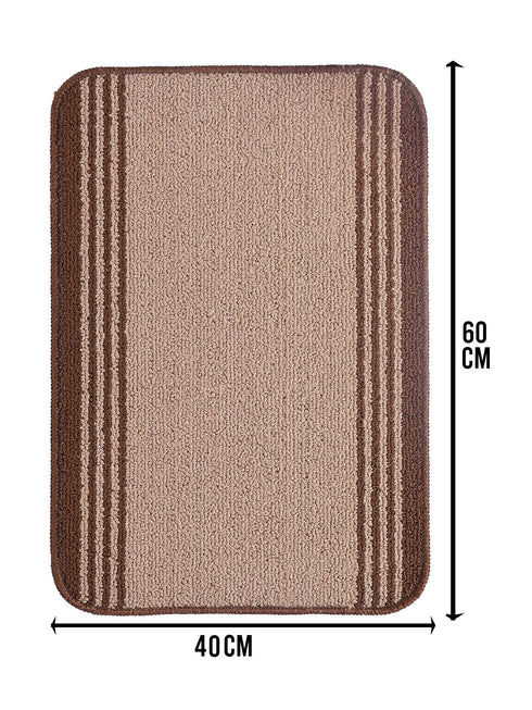Multiuse Polyester Door Mat & Runner Floor Mat Combo Pack of 2 | Anti-Skid | Quick Drying | Soft Water Absorbent | Modern Design