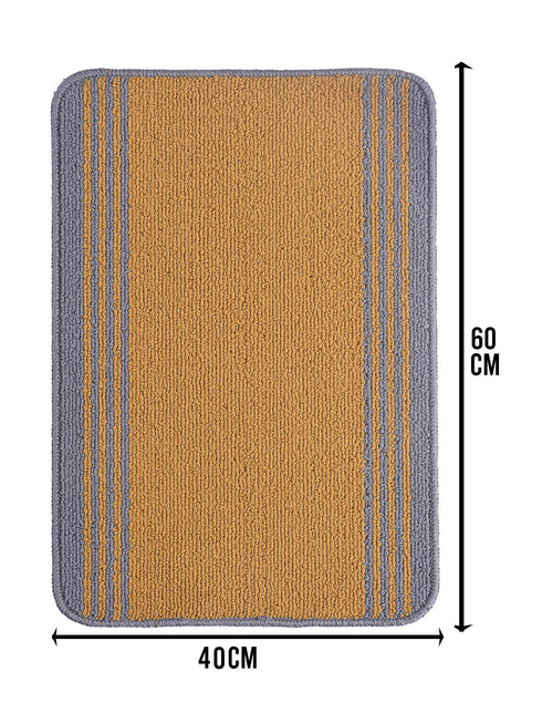 Multiuse Polyester Door Mat & Runner Floor Mat Combo Pack of 2 | Anti-Skid | Quick Drying | Soft Water Absorbent | Modern Design