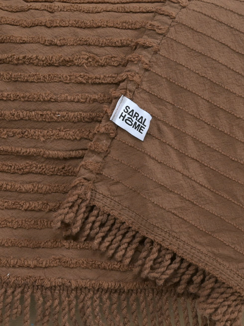 BARKHA Stripe Cotton Sofa Throw-Cover