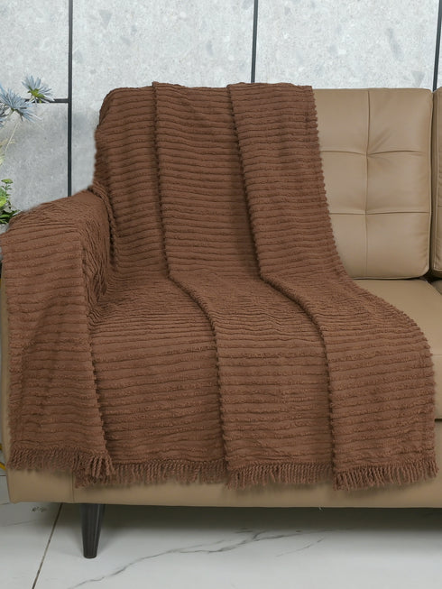 BARKHA Stripe Cotton Sofa Throw-Cover
