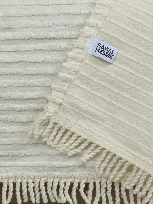 BARKHA Stripe Cotton Sofa Throw-Cover