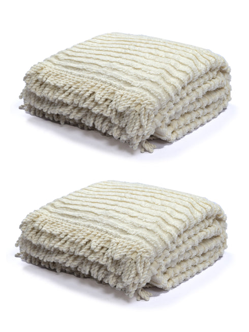 BARKHA Stripe Cotton Sofa Throw-Cover